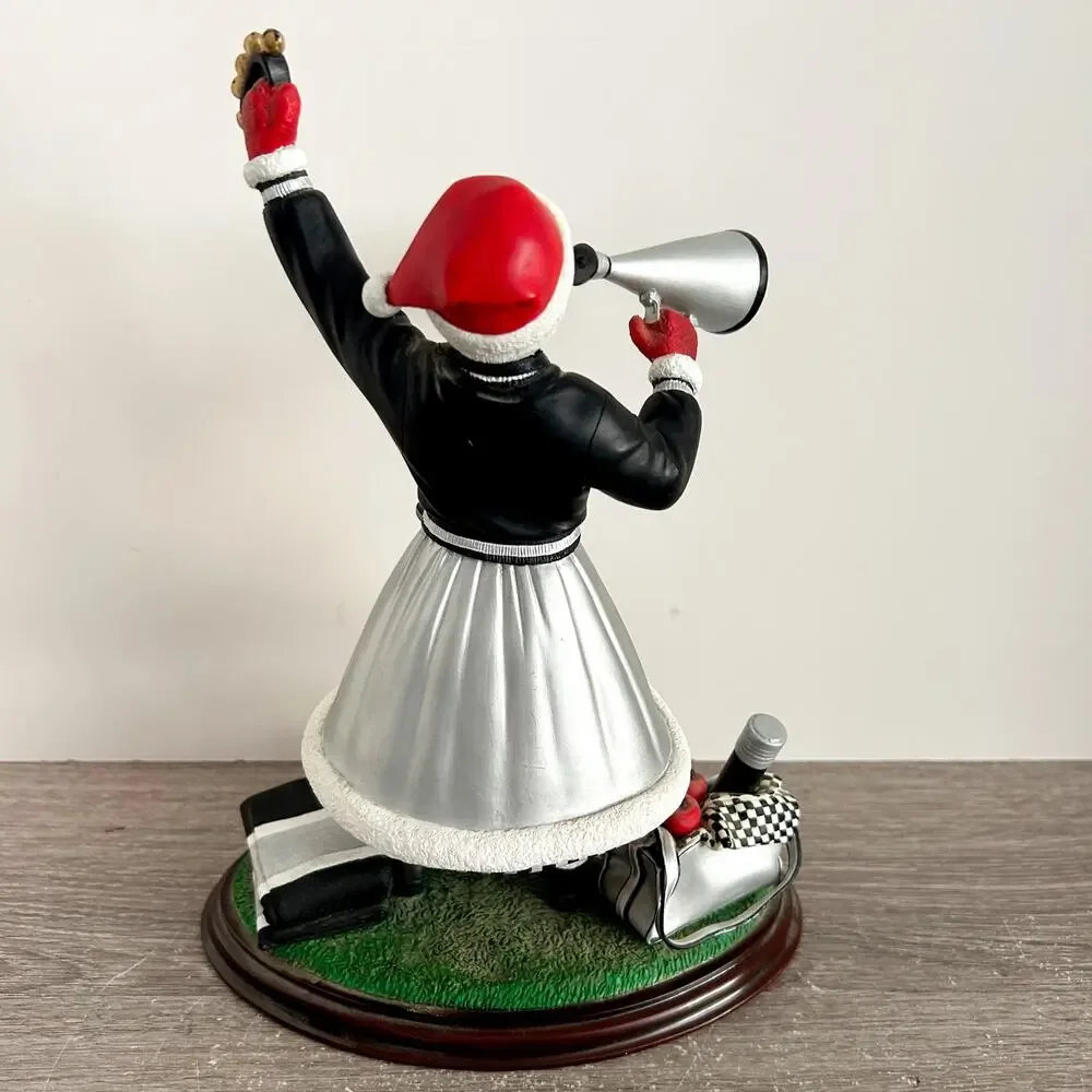 Vintage RAIDERS Sculpture MRS CLAUS NFL Christmas DANBURY MINT Figurine 11